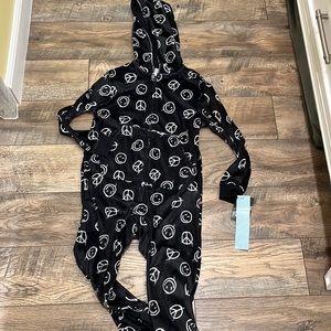 Kids one piece hooded PJs